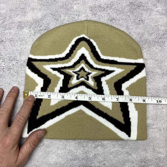 Y2k 2000s tan star grunge beanie - Picture 6 of 7